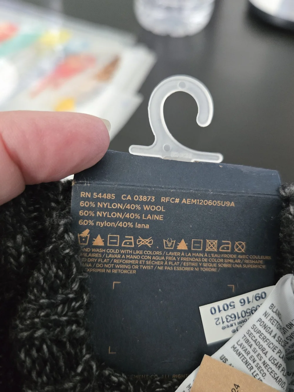American Eagle Outfitters Dark Charcoal Grey Flip Mittens